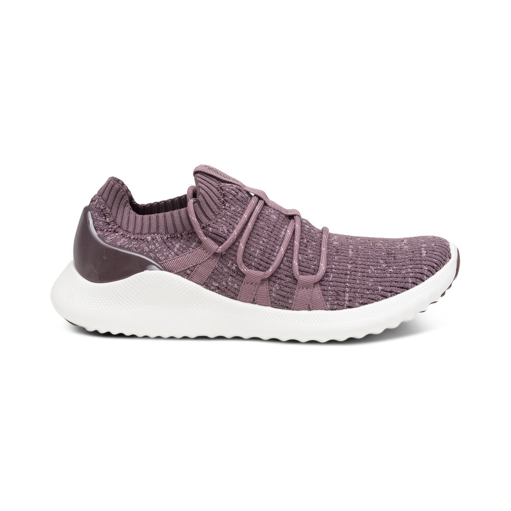 Aetrex Women's Dani Arch Support Sneakers - Purple | USA AG0HO6W